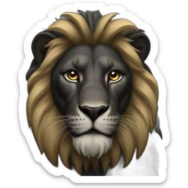 black lion sticker