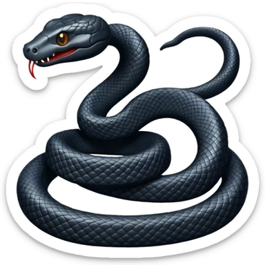 Snake black shadow sticker