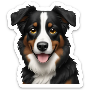Black tri Aussie dog sticker
