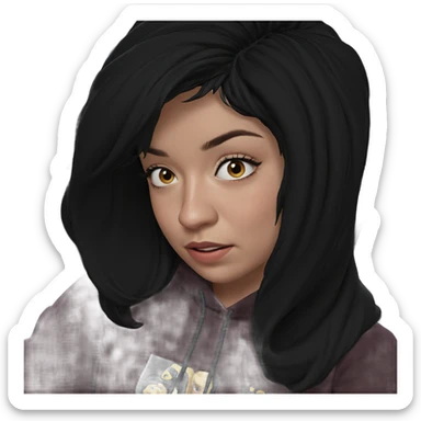 girl in car hoodie sticker