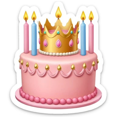 Princess peach birthday cake sticker