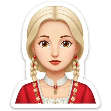 traditional polish european woman simple traditional politician  sticker