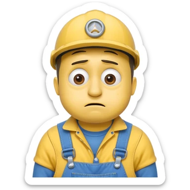 Sad crying minion sticker