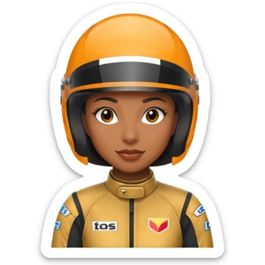 Formula racer black woman sticker