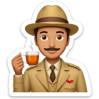 Gabar singh in sholay movie, taken cup of ttea sticker