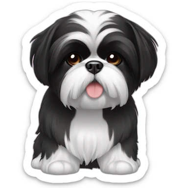 black shihtzu sticker
