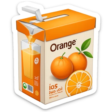 orange juice box sticker