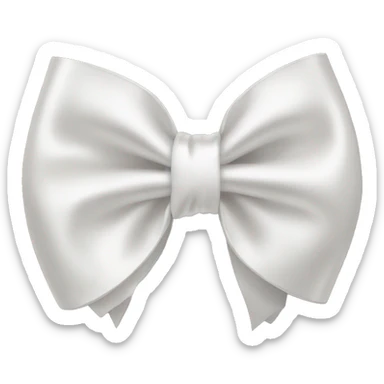 white satin bow sticker