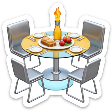 3d restaurant sticker