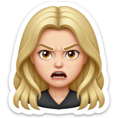 Angry supermodel sticker