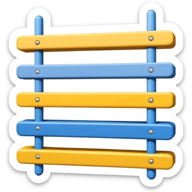 Nur drei Balken zur Seite oben blau in der Mitte weiß und dann unten gelb sticker