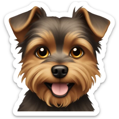 chorkie brown dog  sticker