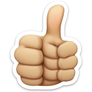  thumbs up finger not lifted sticker