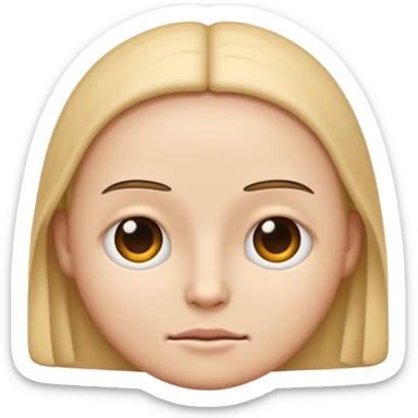 emoji with *NO* eyebrows staring into your soul  sticker