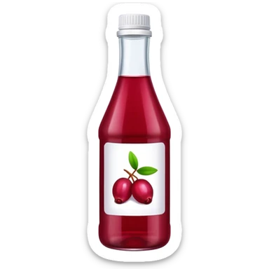 Bottle cranberry juice sticker