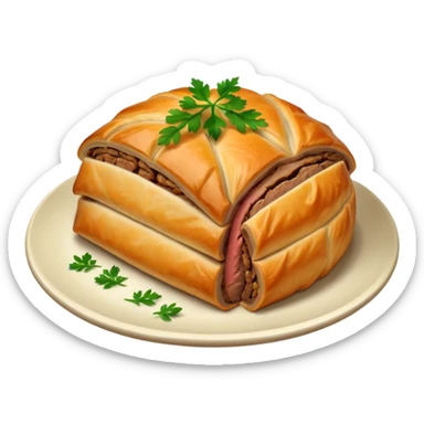 Beef Wellington on plate sticker