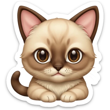 Siamese cat baby sticker