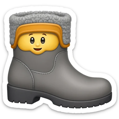 A felt boots sticker