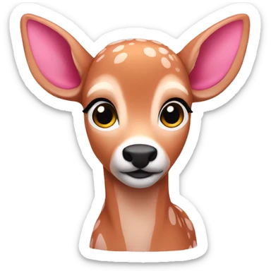 pink fawn sticker