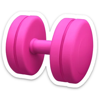 Pink exercise dumbbell weights  sticker