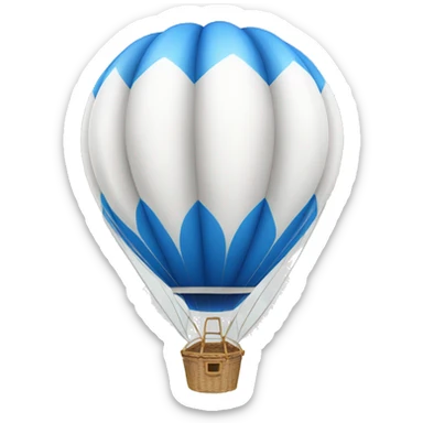 hot-air balloon blue and white sticker
