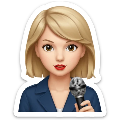 taylor swift with mic sticker