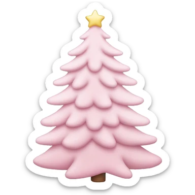 light pink christmas tree sticker