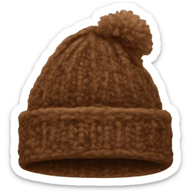 Brown winter hat sticker