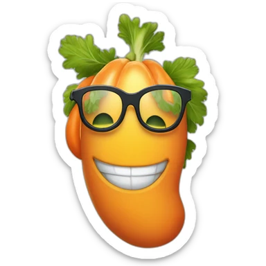 Une carotte à lunette sticker