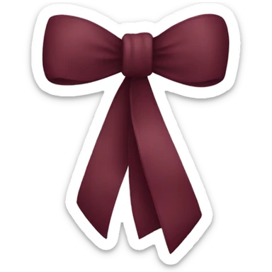 burgundy bow sticker