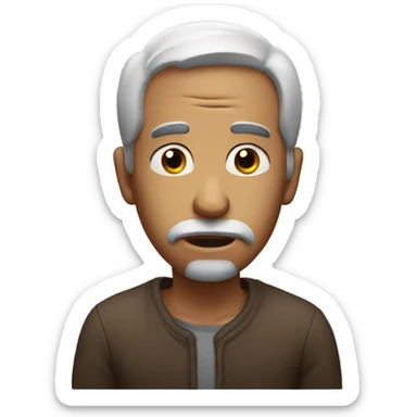 sad man begging  sticker