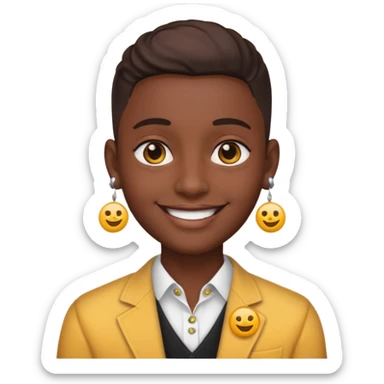 bookie fade stud emoji sticker
