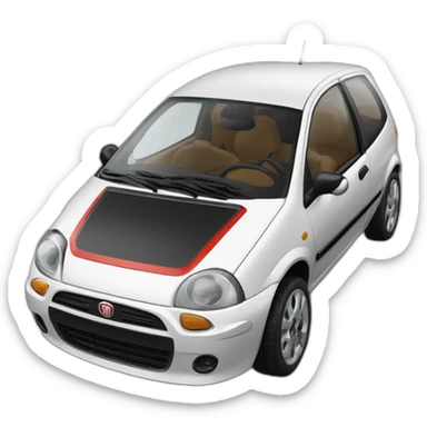 fiat punto like in the cars movie with eyes sticker