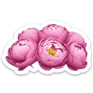 Peonies bouquet sticker