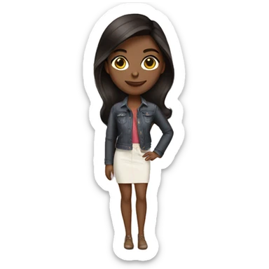 Brunette fashion designer  sticker