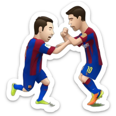 Ronaldo messi qui fait un dab sticker
