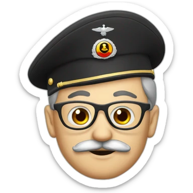 german dictator with weird mustache sticker