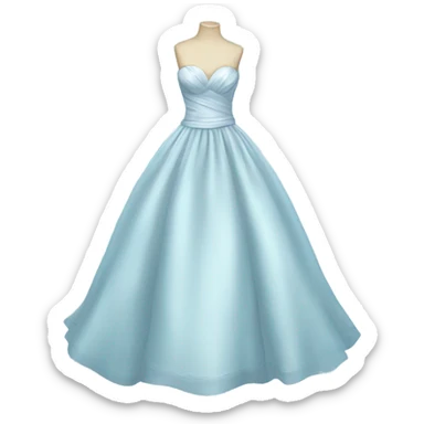 pastel blue wedding dress sticker
