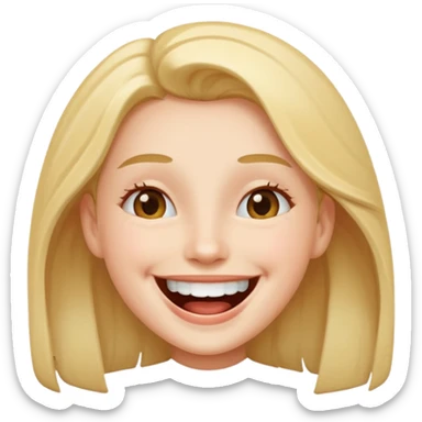 smiling and laughing with moving sticker