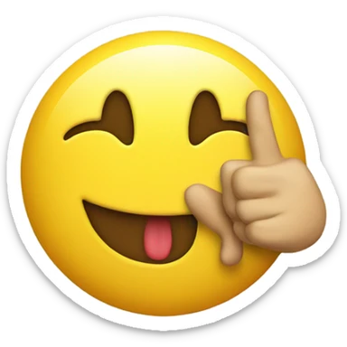 Smiley face with a 🖕🏻 sticker