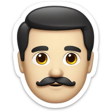 German dictator with black hair and square mustache sticker