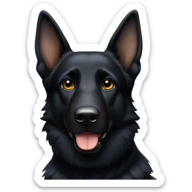 Black German shepherd  sticker