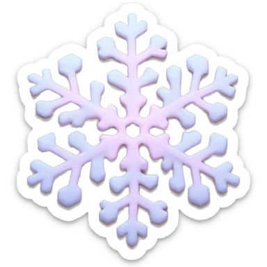 pastel pink snowflake  sticker