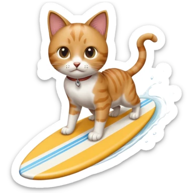 gato surfer sticker