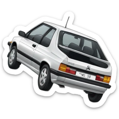 withe peugeot 309 sticker