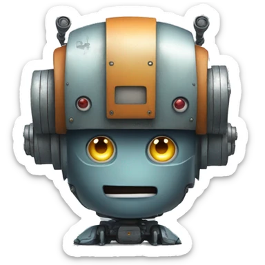 Giant robot sticker