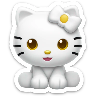 Hello Kitty blanc sticker