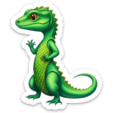 Lizard wearing a dress sticker