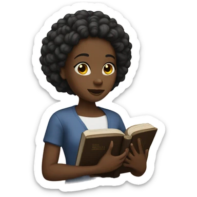 Black girl with a bible sticker