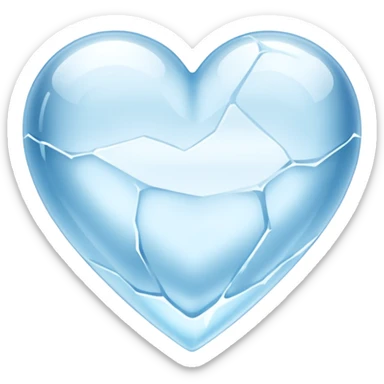 coração de gelo   sticker